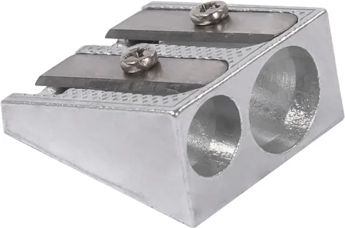 Vista 3 de IDENA 520051 - Sacapuntas de metal con forma de cuña, 2