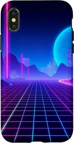 Vista 5 de Vaporwave Aesthetic Synthwave Retrowave 80s 90s Art Case for iPhone 16