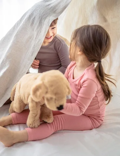 Vista 101 de AVAUMA - Pijama para niños y niñas de algodón básico para uso diario