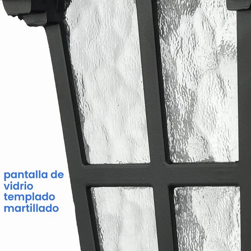Vista 2 de YUBOLE Farol de pared exterior para porche delantero, garaje, patio, negro mate