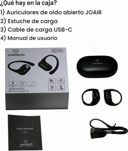 Vista 10 de Auriculares Bluetooth de conducción de aire, IPX5 impermeables de conducción de aire, audífonos sobre la oreja con micrófono, auriculares sobre