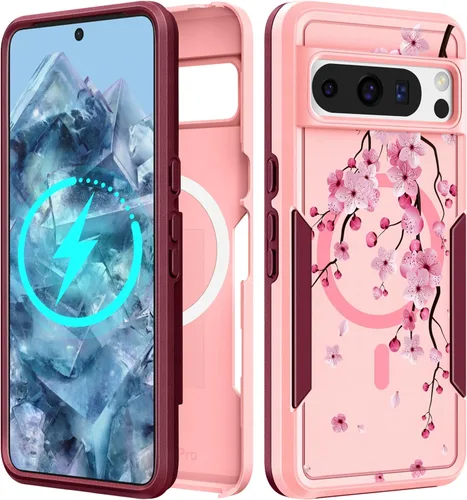 Vista 51 de Funda para Moto G 5G 2024 – Compatible con MagSafe para mujeres y niñas, bonita funda protectora magnética para teléfono, diseño femenino Kawaii