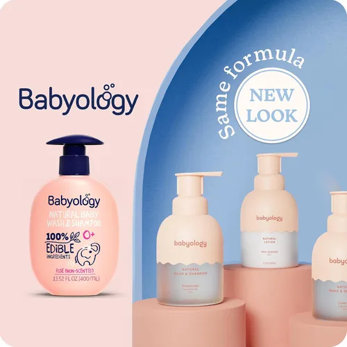 Vista 2 de Babyology Loción orgánica para bebés, ingredientes 100% comestibles, la crema hidratante natural para bebés recién nacidos, piel seca y sensible,