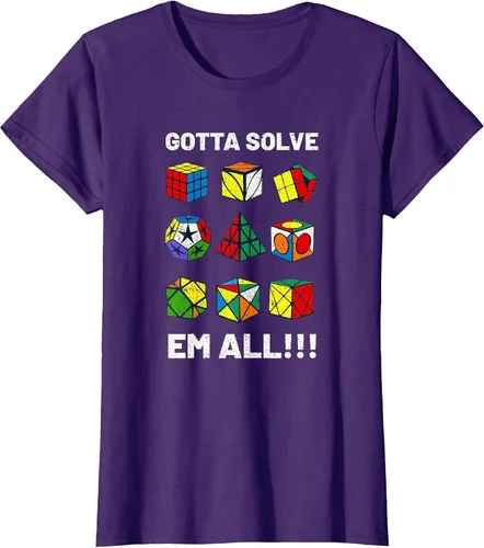 Vista 70 de Competitive Puzzle Cube Gotta Solve Em All Speed Cubing T-Shirt Asphalt Grey