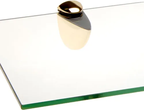 Vista 2 de Spancraft Glass Eagle8x32-Latón Eagle Bent Estante de cristal, soporte de latón, 8" x 32