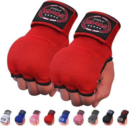 Vista 11 de Farabi - Guantes de boxeo híbridos para niños con protectores de manos, para boxeo, guantes de boxeo de punzonamiento Todo negro