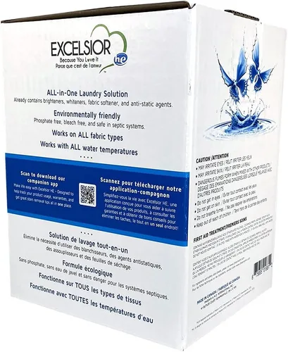 Vista 7 de Excelsior - Detergente líquido para ropa sin perfume concentrado, 200 cargas de 3 litros, removedor de manchas enzimáticas, compatible con carga
