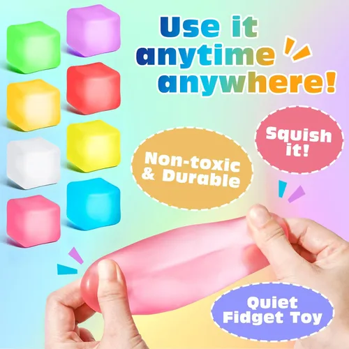Vista 2 de 16 Pcs Stress Cube, Slow Rising Squishy, Stress Balls for Kids 16p-cubes 8