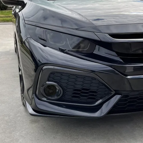 Vista 4 de SlickMod Vinilo precortado tintado en humo para faros delanteros y antiniebla de Honda Civic 2016-2021