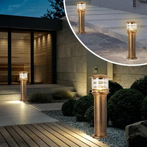 Vista 2 de SLAWA Tapas de poste al aire libre, luces de aluminio para caminos de paisaje, con pantalla acrílica, impermeable, columna, pilar, cerca, cubierta