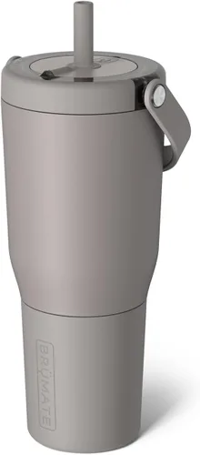 Vista 55 de BrüMate Resa - Vaso de viaje 100% a prueba de fugas de 25 onzas con asa y pajilla, popote SoftSip flexible, funda de silicona para mayor