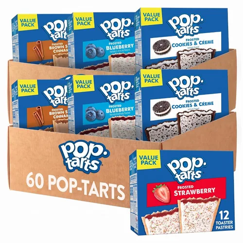 Vista 11 de Pop-Tarts - Tostadas, alimentos para el desayuno, bocadillos para niños, paquete variado (60 Pop-Tarts)