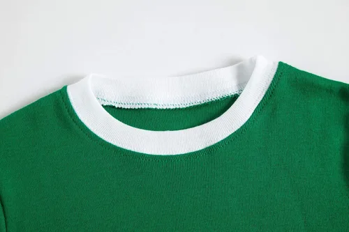 Vista 3 de Family Feeling - Conjunto de 2 piezas de pijama de Navidad a rayas para niños y niñas, 100% algodón