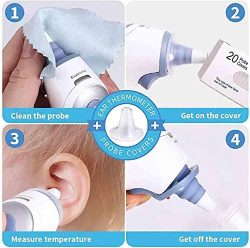 Vista 8 de Paquete de 200 tapas de sonda de termómetro de oído/tapas de repuesto/filtros de lente para todos los modelos Braun, termómetros, filtros de lente
