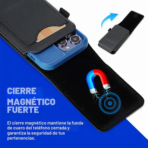 Vista 5 de Mopaclle Funda vertical para teléfono celular con clip y bucle para cinturón, resistente soporte para cinturón de teléfono compatible con iPhone 17