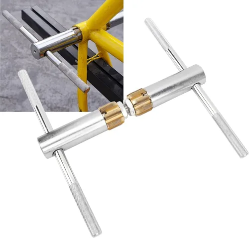 Vista 6 de SUNGOOYUE Herramienta de roscado de rosca de soporte inferior de bicicleta, kit de reparación de roscas de aleación de aluminio con troqueles