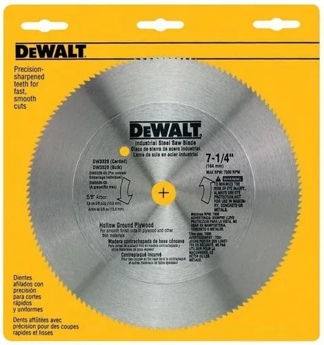 Vista 2 de DEWALT Hoja de sierra circular, 7 1/4 pulgadas, 140 dientes, corte de madera (DW3326)