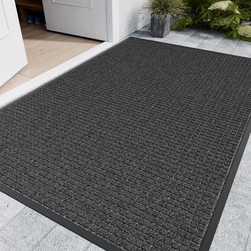 Vista 37 de Tapete para puerta delantera, 48 x 24 pulgadas, resistente para interiores y exteriores, tapete de bienvenida antideslizante para entrada, parte