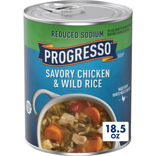 Vista 13 de Progresso Caldo de Maíz con Pollo, Sopa enlatada reducida en sodio, lata de 18.5 oz