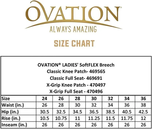 Vista 2 de Ovation Women's Euro Melange Full Seat Cotton Breeches