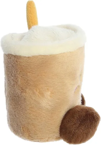 Vista 4 de Aurora® Adorable animal de peluche Palm Pals™ Milky Tea Boba™, divertido peluche coleccionable para niños y adultos coleccionistas, perfecto