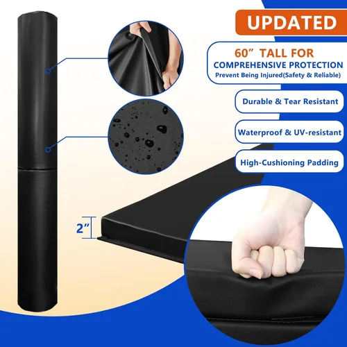 Vista 3 de Almohadilla de seguridad resistente para postes redondos de 3 a 5 pulgadas, impermeable y duradera, garaje, sótano, almohadilla de seguridad