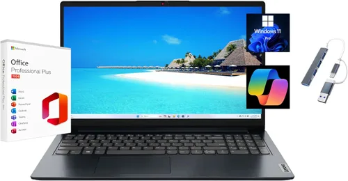 Vista 4 de Lenovo Laptop IdeaPad 1i de 14 pulgadas. Intel Celeron N4500, 4GB, 128GB eMMC 82LV0075US (12 meses Microsoft 365 incluido)