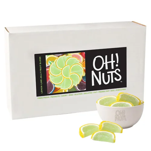 Vista 15 de Oh! Nuts Jelly Fruit Slices - Caramelos grandes surtidos de azúcar, bolsa a granel de 5 libras Confitería tradicional de gomitas masticables