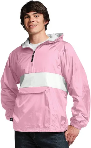 Vista 3 de Charles River Apparel Chaqueta impermeable sin botones resistente al viento y al agua (talla regularextra)