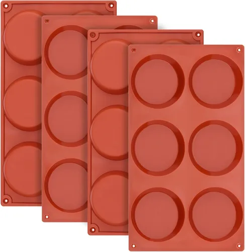Vista 8 de Ocmoiy Molde de huevo de 3 pulgadas para sándwiches de desayuno, molde redondo de silicona para magdalenas/bandeja para huevos, moldes de silicona