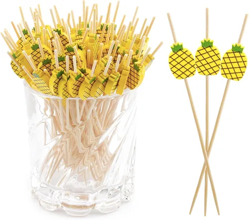 Vista 23 de 100 piezas de palillos de cóctel para bebidas, decoraciones de San Valentín, palillos de dientes elegantes para aperitivos, palillos de dientes