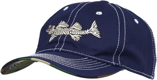 Vista 6 de WITHMOONS Sombrero de pesca de algodón bordado de hueso de pescado Trucker Dad Gorra de béisbol YZ10119