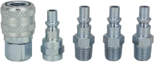 Vista 2 de Milton S-213 1/4" NPT A Style Acoplador y enchufe Kit – 5 piezas