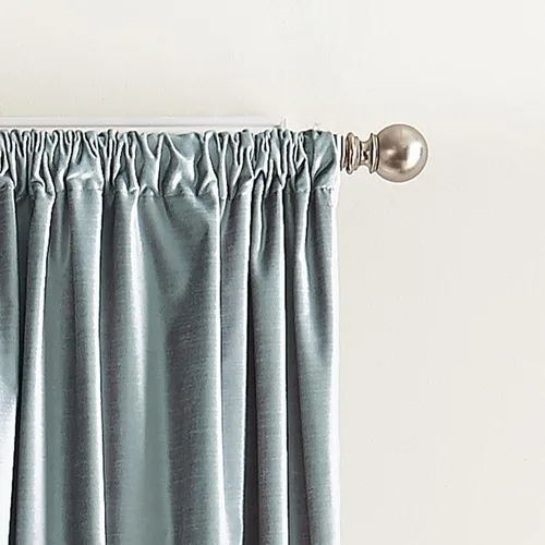 Vista 4 de DKNY Cortinas modernas con forro de terciopelo anudado, 84 pulgadas, azul Ventana, para sala de estar, dormitorio, largo, juego, a juego