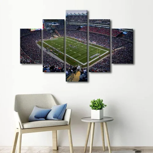 Vista 44 de TUMOVO Allegiant Stadium Arte de Lienzo para Pared de Sala de Estar Equipo de Fútbol Americano Pintura Moderna Nevada Las Vegas Cuadro Deportivo