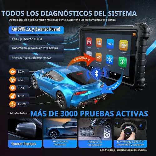 Vista 6 de Escáner Autel MaxiSYS MS906 PRO-TS: 2026 MS906Pro TS Up de MP900TS MK900TS MP900BT Kit MS906 MAX, TPMS completo y codificación OE, herramienta