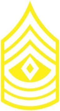 Vista 13 de E-8 Primer corte sargento Rank US Army – Adhesivo – Die 1sg or-8, Azul