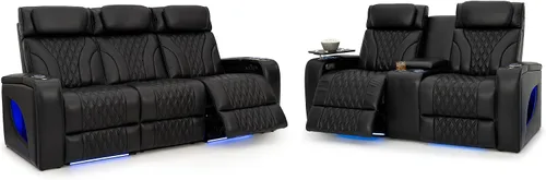 Vista 16 de Seatcraft Armada LT - Sofá de cine en casa con mesa plegable Negro