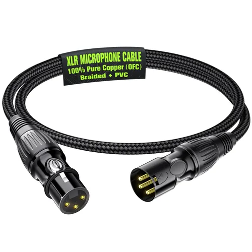 Vista 11 de Cable XLR de 25 pies, cable de micrófono XLR blindado doble OFC