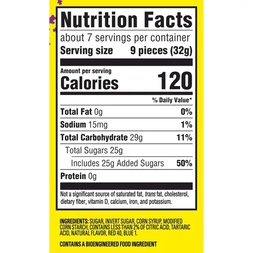 Vista 2 de SOUR PATCH KIDS Caramelos gomosos suaves y masticables de uva, caramelos a granel, bolsas de 12-8.02 onzas