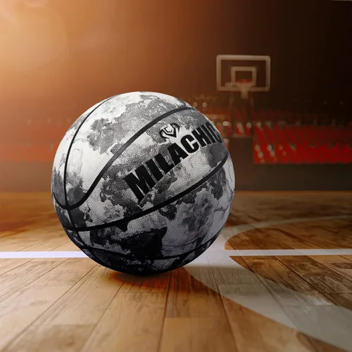 Vista 3 de Balón de baloncesto que brilla en la oscuridad - Regalo de cuero verde iluminado para adolescentes, hombres, mujeres - Juego nocturno en interiores