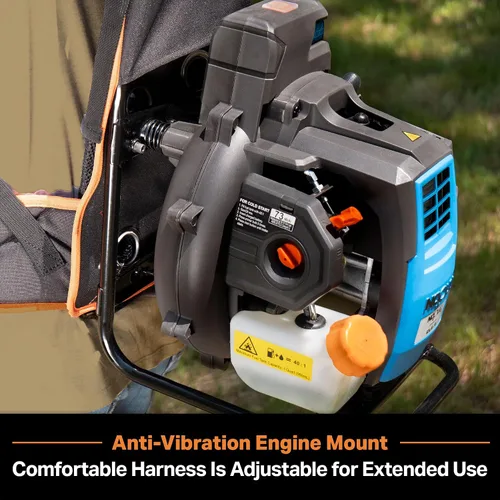 Vista 4 de LawnMaster Mochila sin tirones soplador de hojas de 31cc motor de 2 ciclos