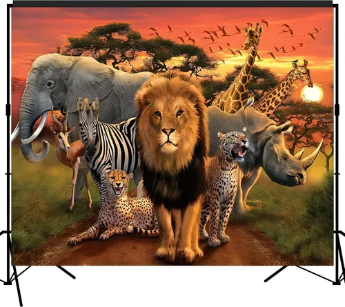Vista 7 de Fondo Escénico de Animales Polares Grande Banner Estudio Fotografía Fondo de cabina de fotos 7x6feet #2190