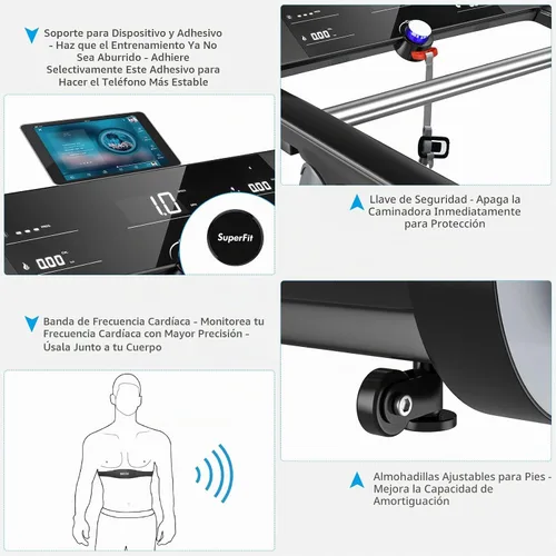 Vista 7 de Goplus Caminadora eléctrica plegable superfit de alta resistencia