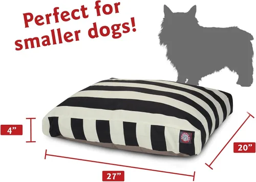 Vista 3 de Majestic Pet Cama para perro de espuma viscoelástica triturada, pequeña con funda extraíble lavable, cama ortopédica rectangular para perros, cama