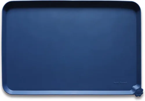 Vista 43 de Hoki Found - Bandeja de silicona para comederos de perros y gatos, tapetes impermeables para comida y agua, color caramelo