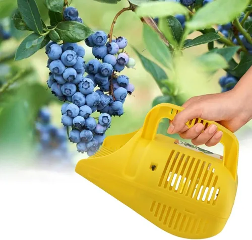 Vista 5 de Rastrillo selector de arándanos con dientes de peine para una cosecha eficiente - Herramienta ergonómica de cuchara de bayas para uso en jardín