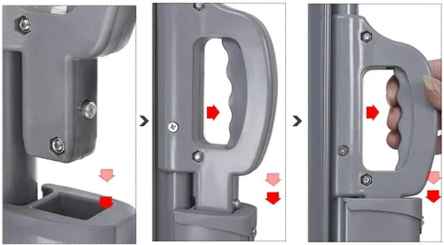 Vista 6 de Tangkula Toldo retráctil plegable para patio al aire libre, impermeable, divisor de privacidad (118.5 x 63 pulgadas, gris)