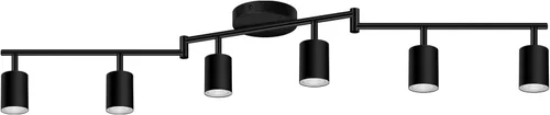 Vista 13 de Accesorios de iluminación de pista de techo negro, accesorio de iluminación de cocina, kit de luz de pista de 4 luces de 30", luces de techo LED