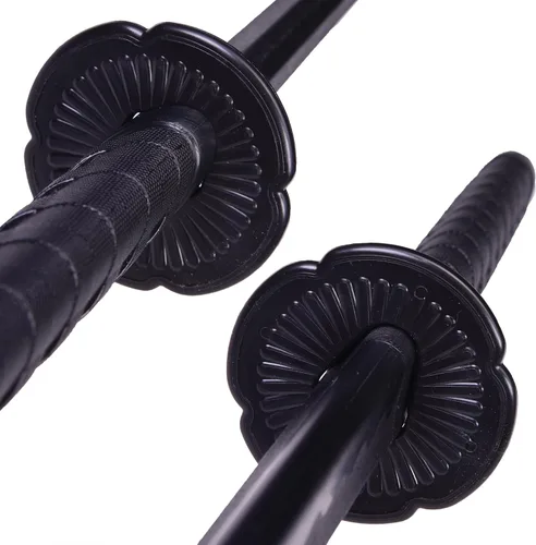 Vista 6 de Espada katana japonesa – Hoja negra de polipropileno con Saya, espada de entrenamiento Samurai para cosplay, 40.1 pulgadas
